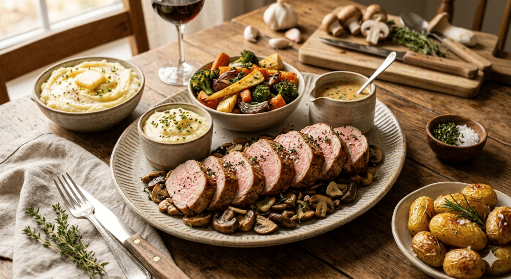 filet mignon et accompagnement