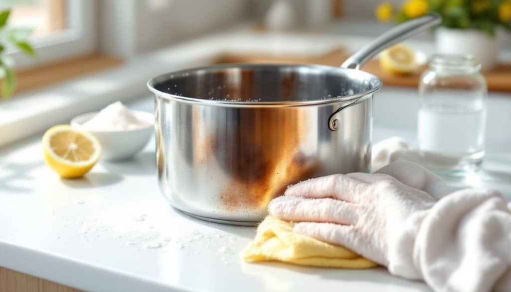 découvrez des astuces efficaces et naturelles pour nettoyer facilement une casserole brûlée et lui redonner son éclat sans effort.