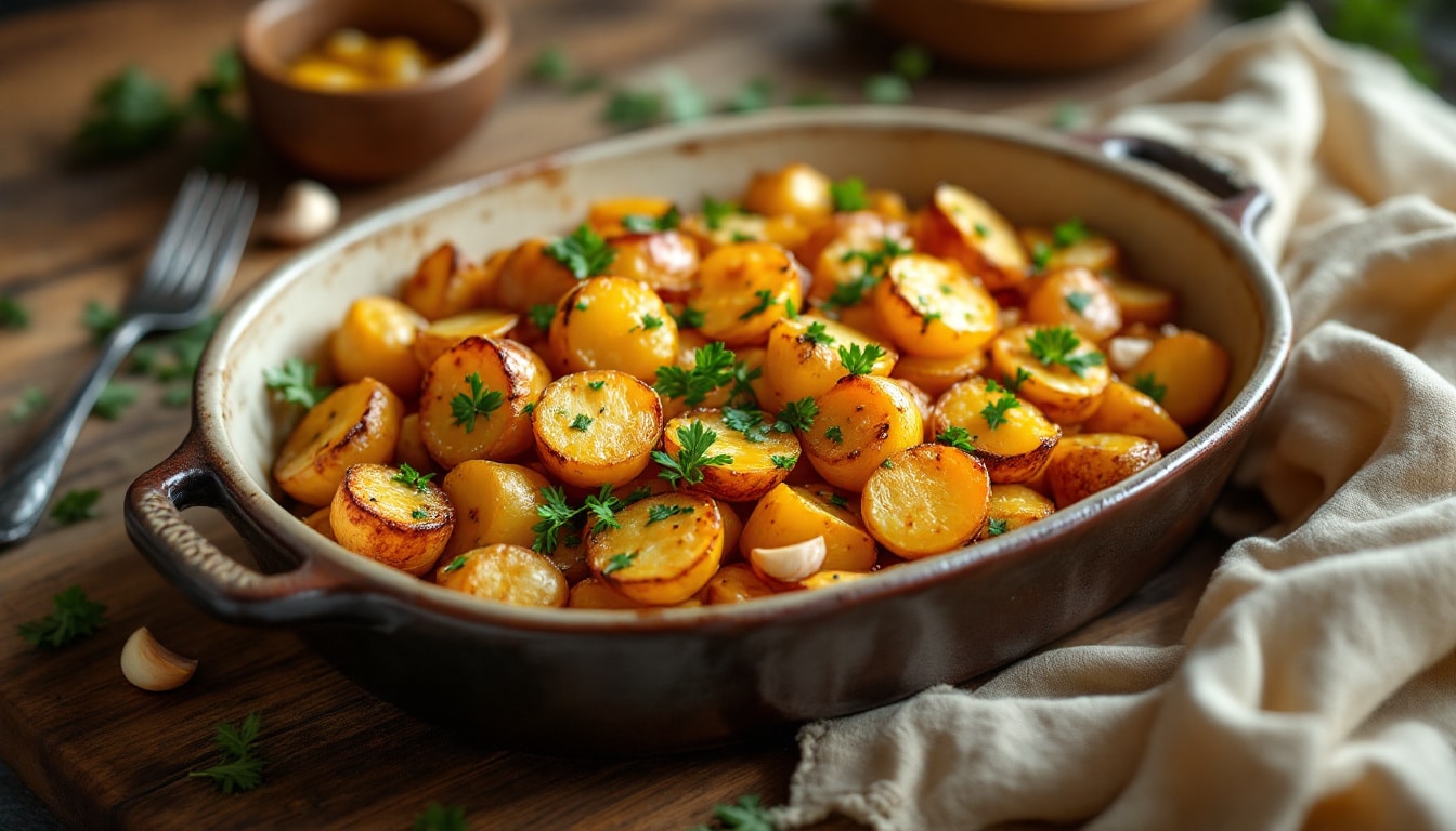 découvrez la recette facile et croustillante des pommes de terre sarladaises au four, un plat savoureux et traditionnel parfait pour accompagner vos repas.