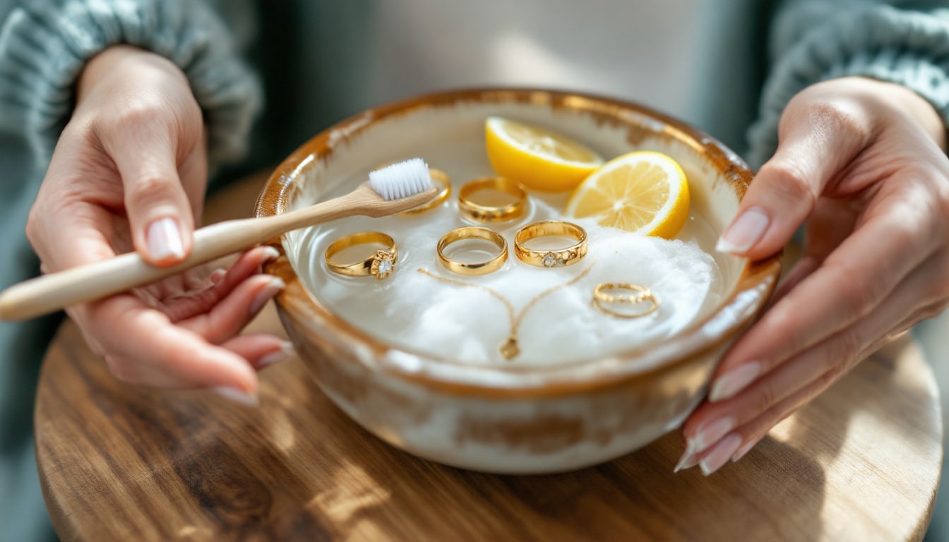 découvrez des méthodes naturelles et efficaces pour nettoyer vos bijoux en or et leur redonner éclat et brillance sans produits chimiques.