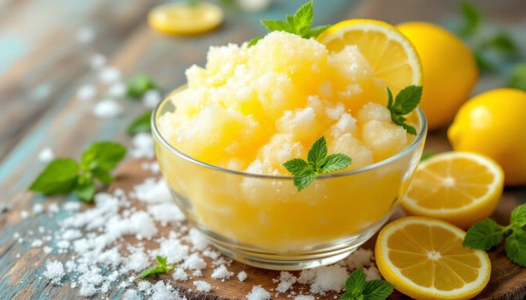 découvrez notre recette facile et rapide de granité au citron, idéale pour une pause rafraîchissante et pleine de saveurs.